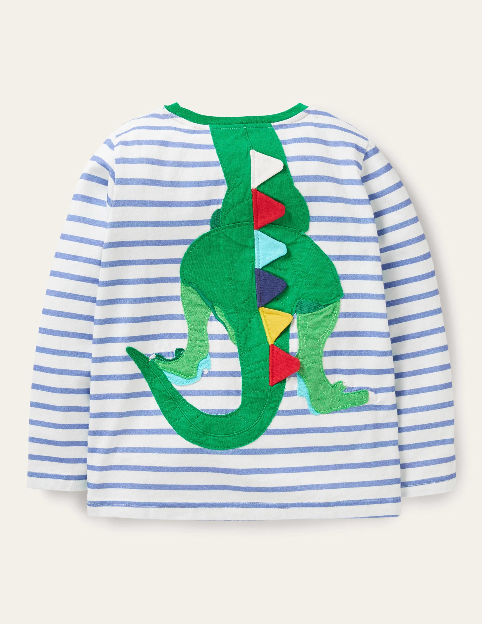 Dinosaur Graphic T-Shirt for Men & Women - Soft Cotton Tee in Ivory & Malibu Blue - Perfect for Casual Wear, Costume Parties & Dinosaur Lovers