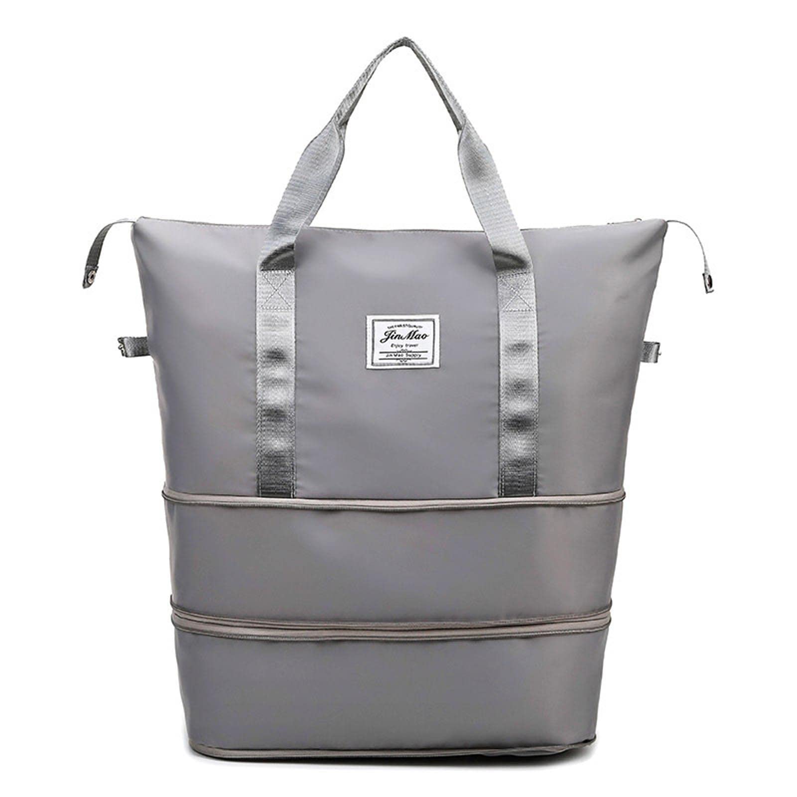 ABLUSER Foldable Travel Duffel Bag with Double-Layer Expansion - Large Capacity Waterproof Gym Bag with Wet/Dry Separation - Perfect for Overnight Trips, Workouts, Dance Classes & Weekend Getaways