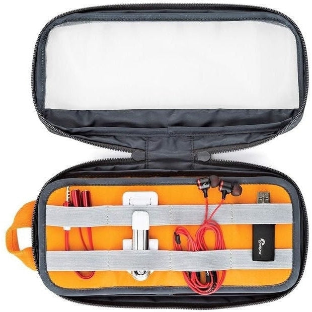 Lowepro Gearup Pouch Medium Camera Bag - Dark Grey Green Line for DSLR, Mirrorless & Accessories - Perfect for Travel, Hiking & Outdoor Photography