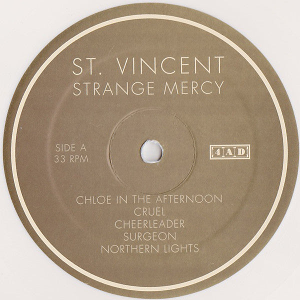 St. Vincent - Strange Mercy Limited Edition White Vinyl LP Album (Near Mint NM/M) - Perfect for Vinyl Collectors & Music Enthusiasts
