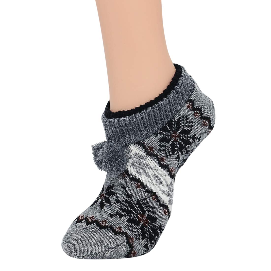 Cozy Durio Women's Gripper Slipper Socks - Non-Slip Winter Warm Fuzzy House Socks for Indoor & Outdoor Use - Perfect for Christmas Gifts, Lounging at Home, and Cold Weather Comfort