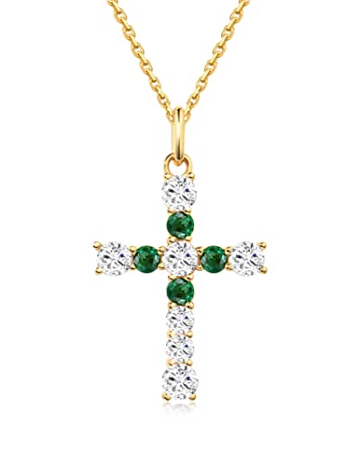 07_Cross_necklace_CZ_Gold_Emerald