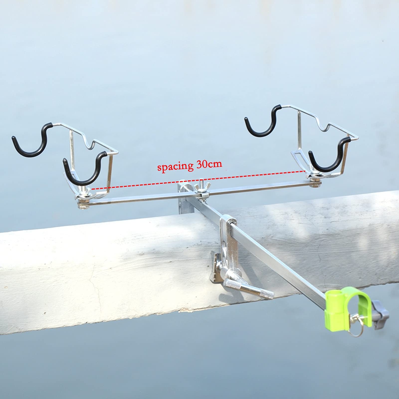 Premium Aluminum Alloy Fishing Rod Holder - Universal Boat & Deck Mount Stand with Clamp-On Bracket | Durable Outdoor Fishing Equipment for Saltwater & Freshwater Angling | Perfect for Kayak, Pontoon & Shore Fishing