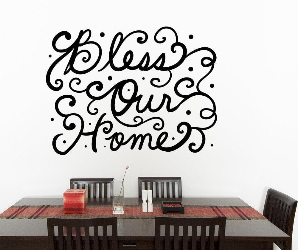 Vinyl Wall Decal Sticker - Bless Our Home - #OS_MB1198 - Perfect for Living Room, Bedroom & Nursery Decor
