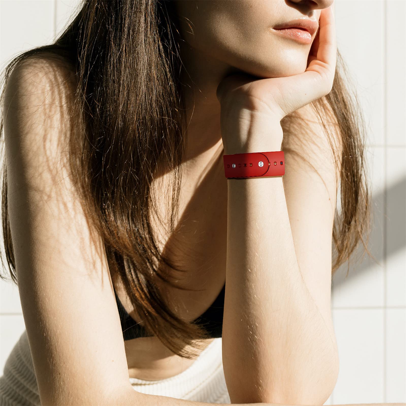 Premium Soft Silicone Sport Band for Apple Watch Series 9/8/Ultra 2/7/6/SE/5/4/3 - Compatible with 38mm/40mm/41mm/42mm/44mm/45mm - Durable Strap for Men & Women - Perfect for Gym, Running, Swimming & Everyday Wear