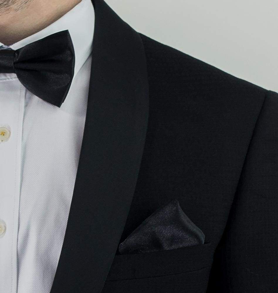 Cavani Nico Men's Black Tuxedo Suit with Shawl Collar - Formal Dinner Suit for Weddings, Prom & Black Tie Events