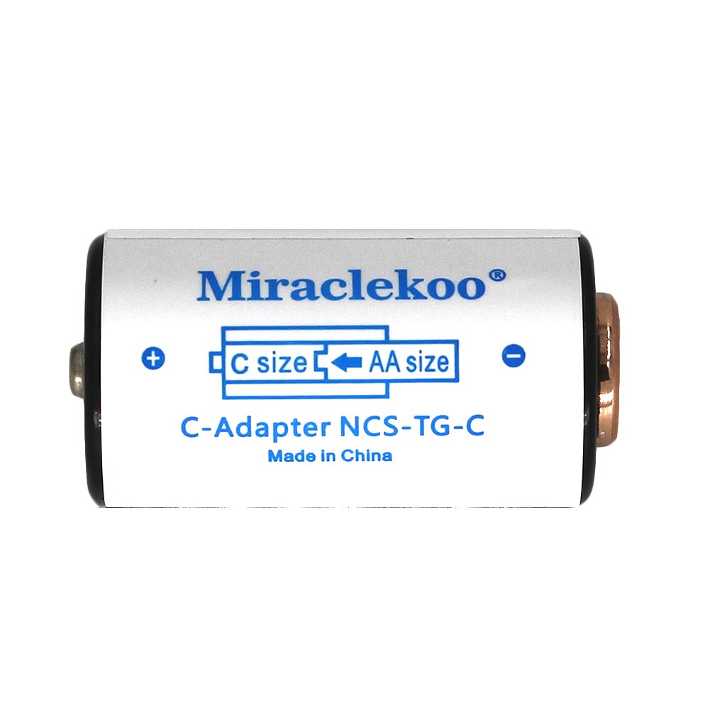 6 Pack C Size Battery Spacers - AA to C Battery Adapter for Sanyo Eneloop & Other AA Batteries | Perfect for Flashlights, Toys & Electronics | Durable C Battery Converter