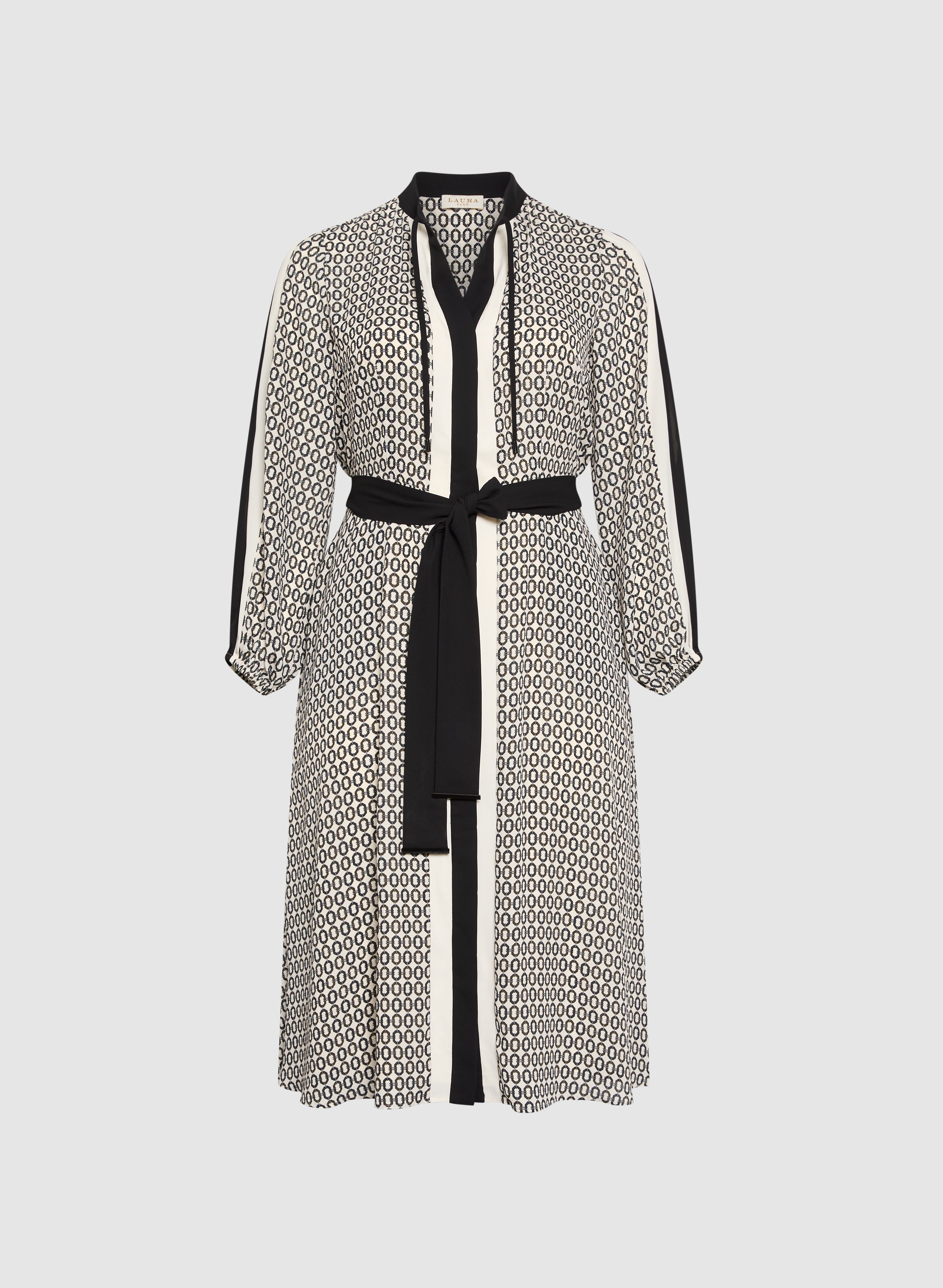 Stylish Contrast Geometric Print Dress for Women - Trendy Floral Pattern Summer Casual Wear for Parties & Outings
