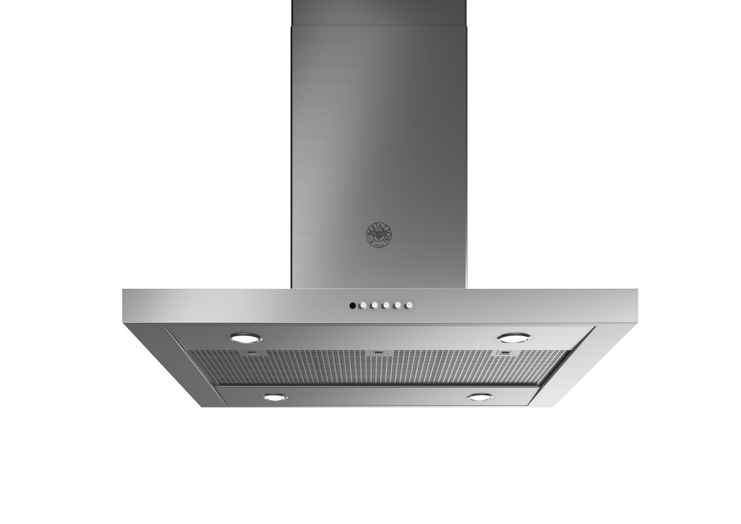 Bertazzoni KTI36XT 36-Inch Professional Island Range Hood - Stainless Steel Kitchen Ventilation for Home Cooking & Baking
