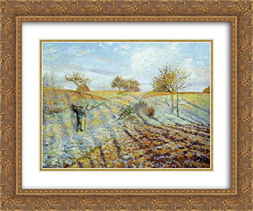 24x20 Gold Ornate Frame & Double Matted Museum Art Print - Camille Pissarro Impressionist Painting - Perfect for Living Room, Bedroom & Office Decor