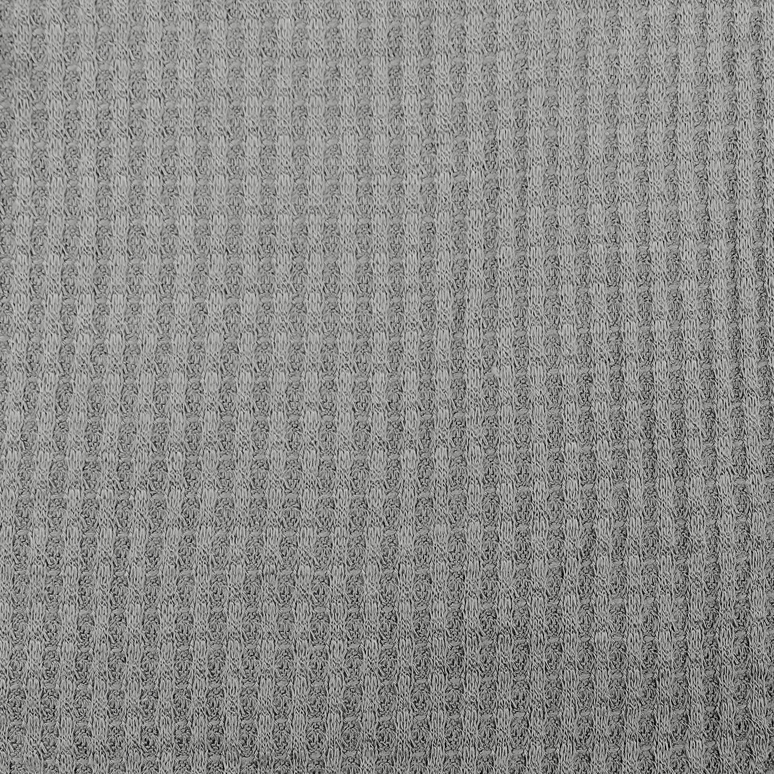 Premium Waffle Rayon Spandex Open Knit Fabric by The Yard - Heather Grey | Soft Stretchy Material for DIY Clothing, Baby Blankets & Home Decor Projects