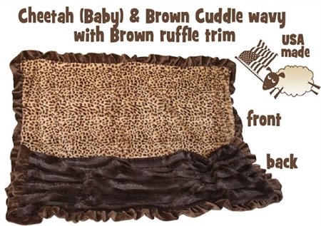 Soft & Cozy Dog Puppy Cat Pet Cuddle Blanket - Brown Cheetah Print for Comfortable Sleep & Relaxation - Perfect for Beds, Couches & Travel Use