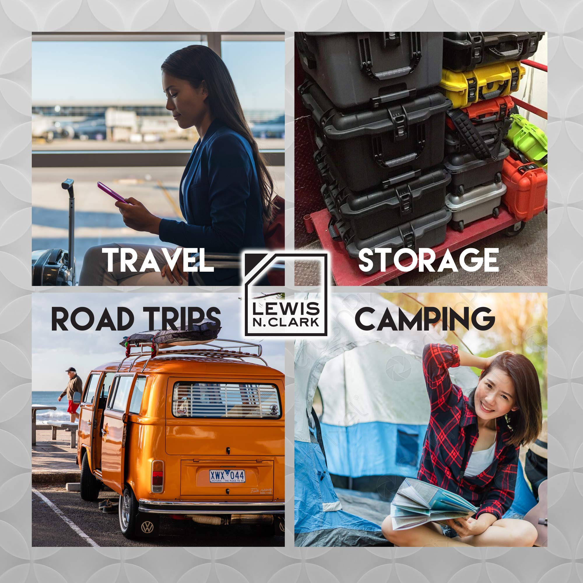 Lewis N. Clark Quick Release Luggage Belt - Adjustable Travel Tie Down Straps for Suitcase Security (Red) - Perfect for Airplane, Train & Cruise Travel Accessories