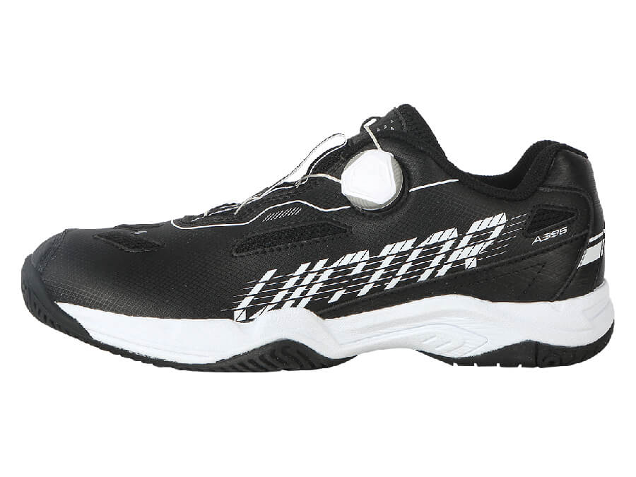 Victor A396 Unisex Badminton Shoes 2024 - Lightweight & Breathable Court Shoes for Men & Women - Black - Perfect for Indoor/Outdoor Badminton, Tennis & Squash Games