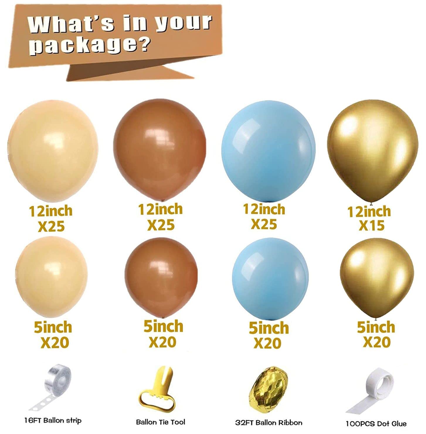 Blue & Brown Coffee Themed Baby Shower Balloon Garland Arch Kit - Gender Reveal, Jungle Teddy Bear Party Decorations for Boys & Girls | Perfect for Baby Showers, Birthday Parties & Gender Reveal Events