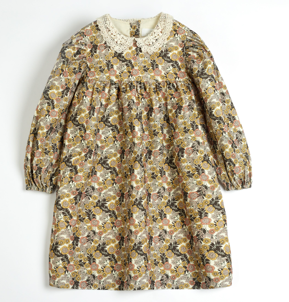 CERA UNA VOLTA Sophie Dress for Girls (2-12 Years) - Elegant Floral Party Dress for Birthday, Wedding & Special Occasions