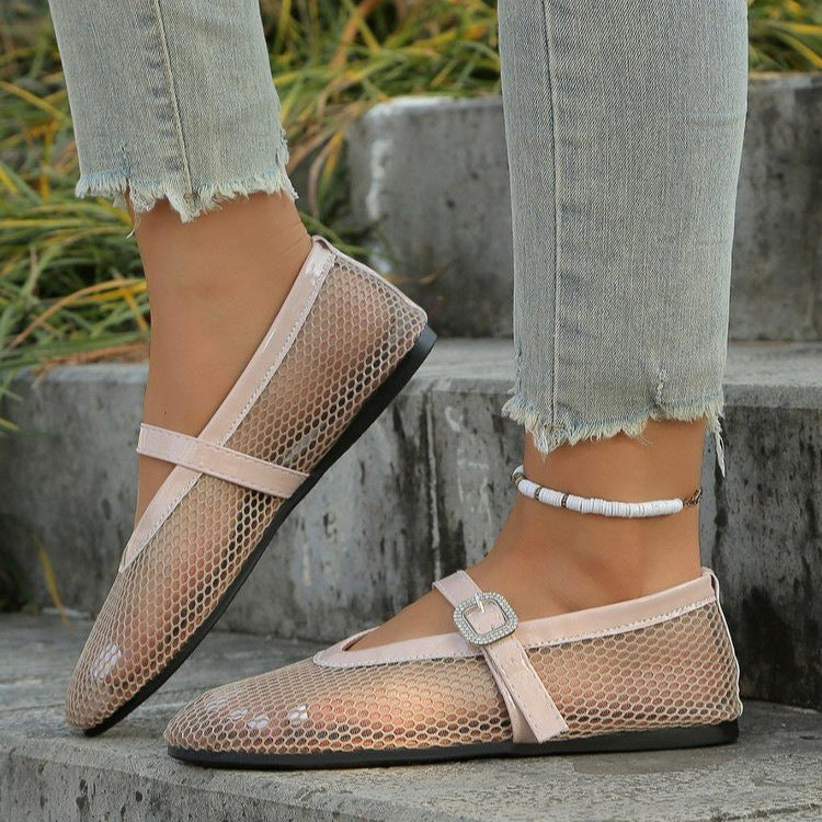 Comfortable Round Toe Flats Sandals for Women - Breathable Summer Casual Shoes for Walking, Work & Travel