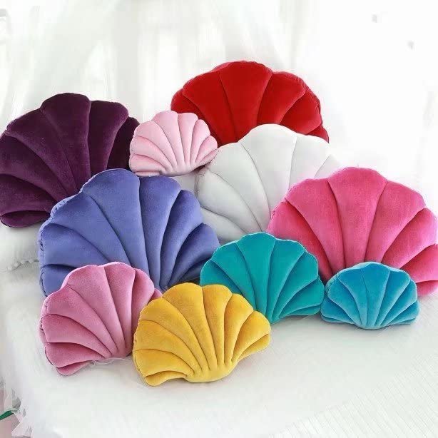 Fuchsia Seashell Throw Pillows 18x13 Inches - Ocean Themed Decorative Couch Pillows for Sofa, Chair & Bed - Perfect Coastal Home Decor Gift for Women & Girls (Pack of 1) - Great for Beach House, Living Room & Bedroom Decor