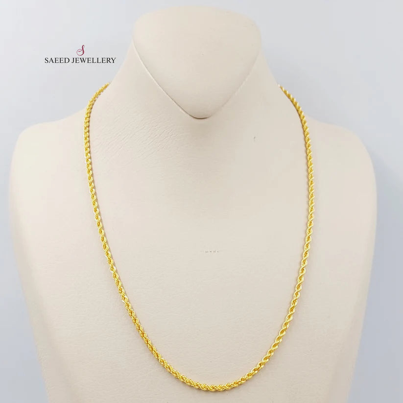 50cm Medium Thickness Rope Chain Necklace for Women - Stainless Steel Jewelry for Everyday Wear & Layering Outfits