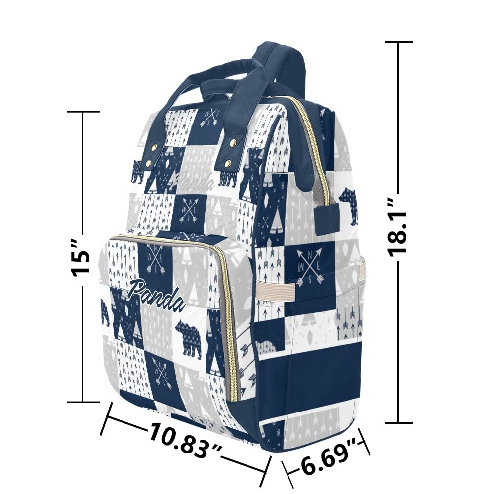 Personalized Animal Diaper Backpack - Baby Travel & Nursing Bag for Moms