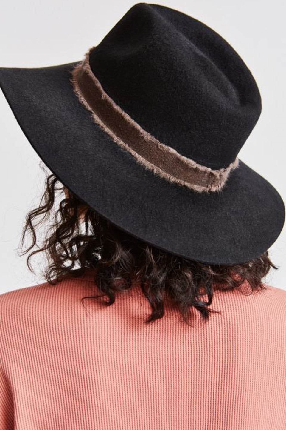 Ella Fedora Hat for Women - Soft Felt Wide Brim Hat in Black & Brown - Perfect for Outdoor, Travel, and Fashion Accessories