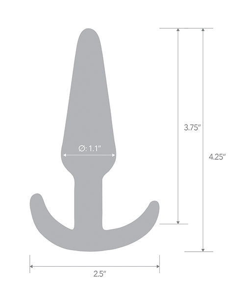 Blue Line Slim Tapered Butt Plug 4.25 Inch - Premium Silicone Anal Plug for Men & Women - Comfortable & Discreet Design for Beginners & Advanced Users - Perfect for Solo Play & Couples Intimacy