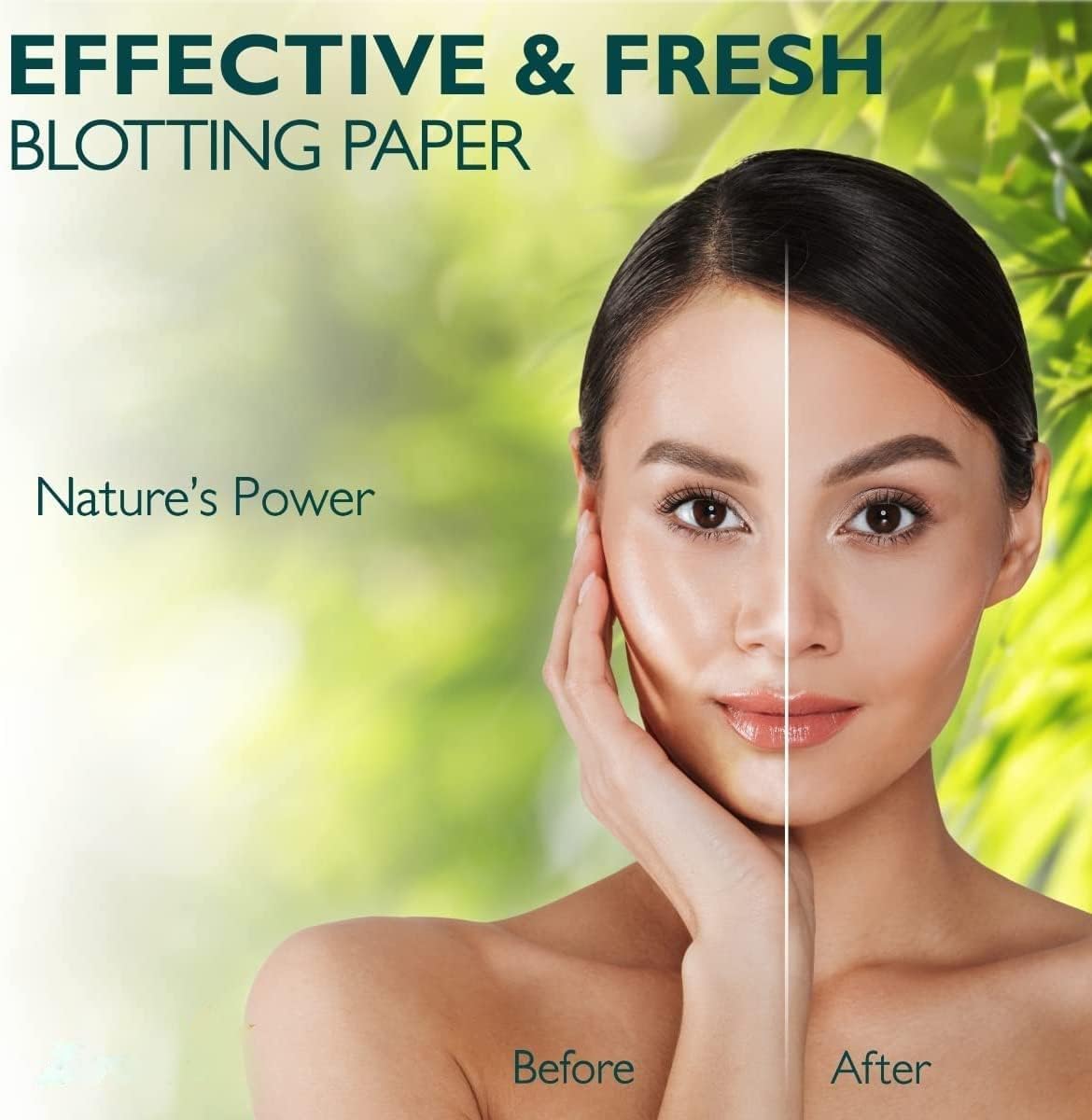 Lerfot Green Tea Infused Oil Absorbing Sheets - 100 Count Premium Facial Blotting Papers for Oily & Acne-Prone Skin | Makeup-Friendly Shine Control | Portable Dispenser Pack for Women & Men | Perfect for On-the-Go Touch Ups, Gym, and Travel