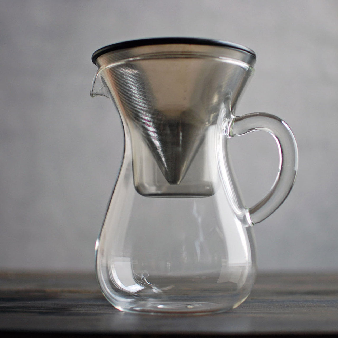 Premium SCS Pour Over Coffee Carafe & Filter Set - Glass Coffee Maker with Stainless Steel Mesh Filter for Home, Office & Camping - Perfect for Specialty Coffee Lovers