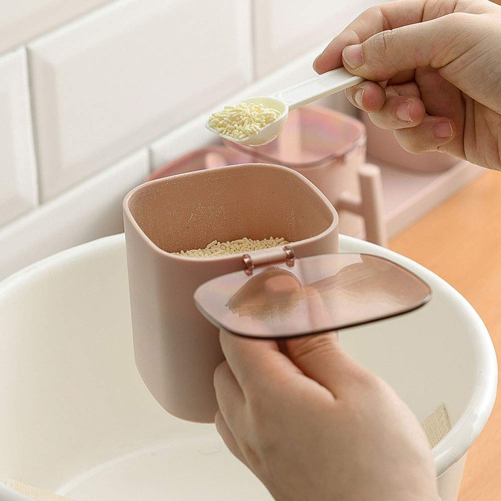 Premium 4-Piece Pink Spice Jar Set with Lids & Serving Spoon - Airtight Kitchen Seasoning Storage Containers for Herbs, Spices & Condiments | Perfect for Cooking, Baking & Pantry Organization