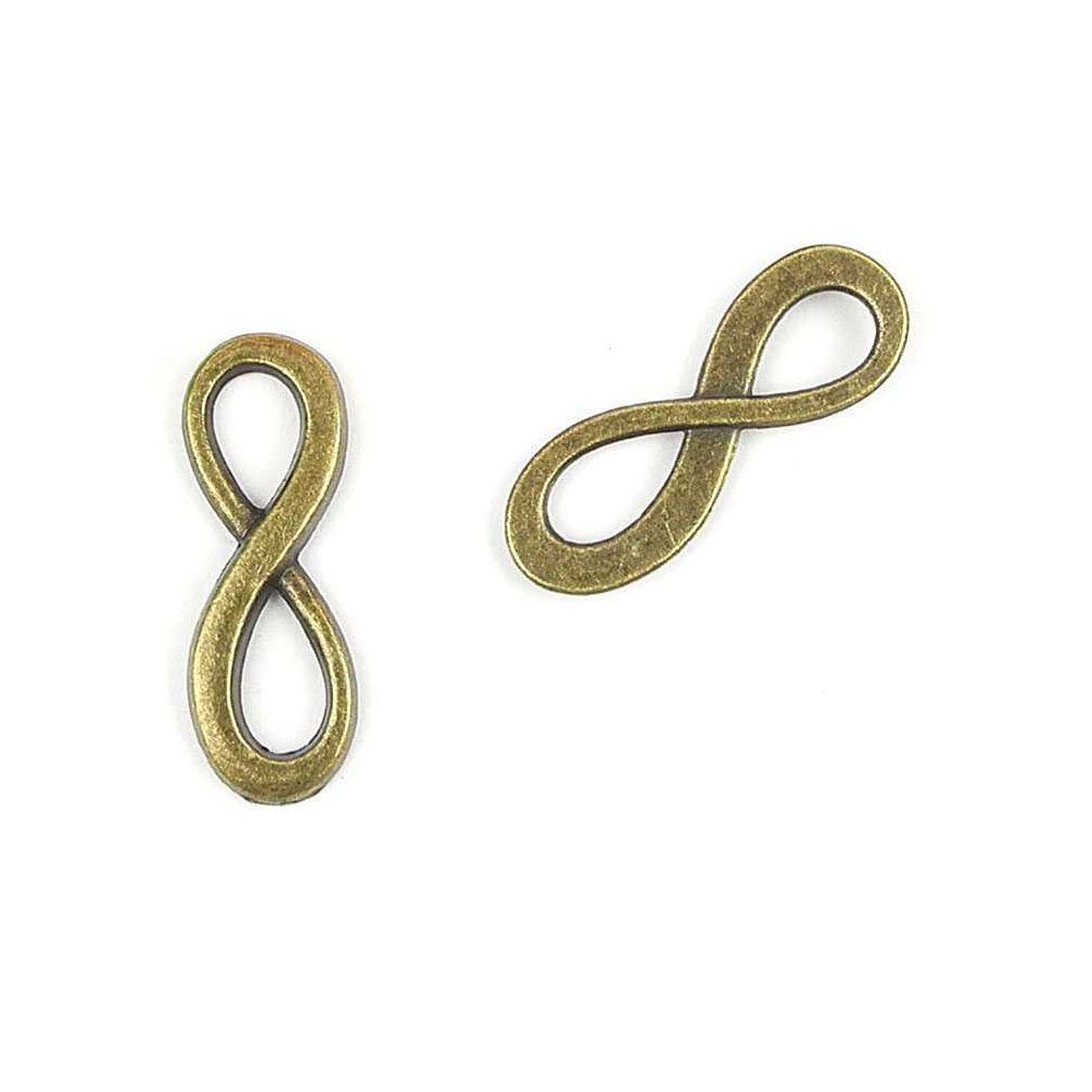 710PCS Antique Bronze Tone Infinity Connector Charms for Jewelry Making, DIY Crafts, Beading - Perfect for Necklaces, Bracelets, Earrings & Scrapbooking