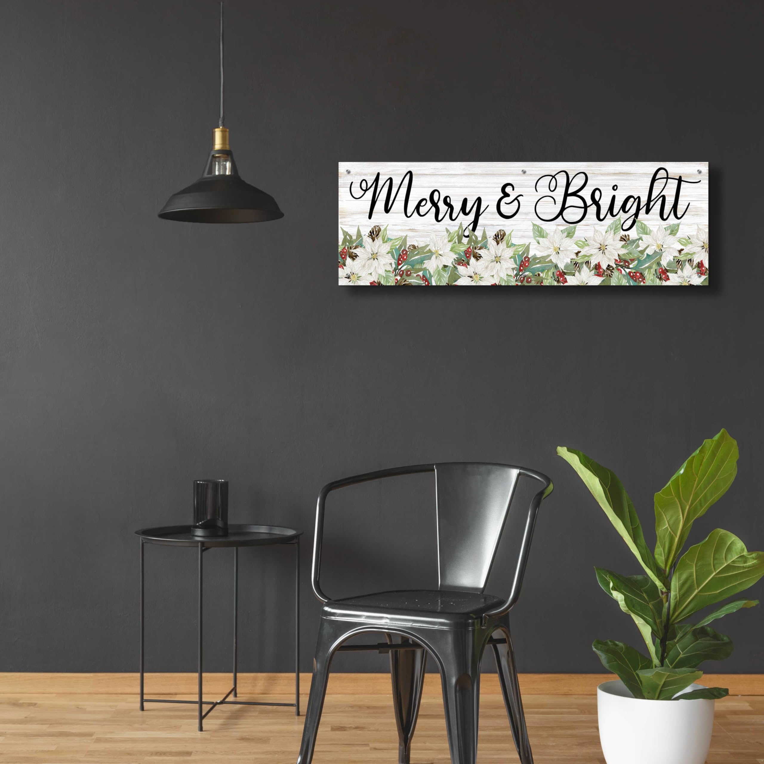 Epic Art 'Merry & Bright' by Cindy Jacobs - 48x16 Inch Acrylic Glass Wall Decor - Perfect for Living Room, Bedroom & Office Decoration