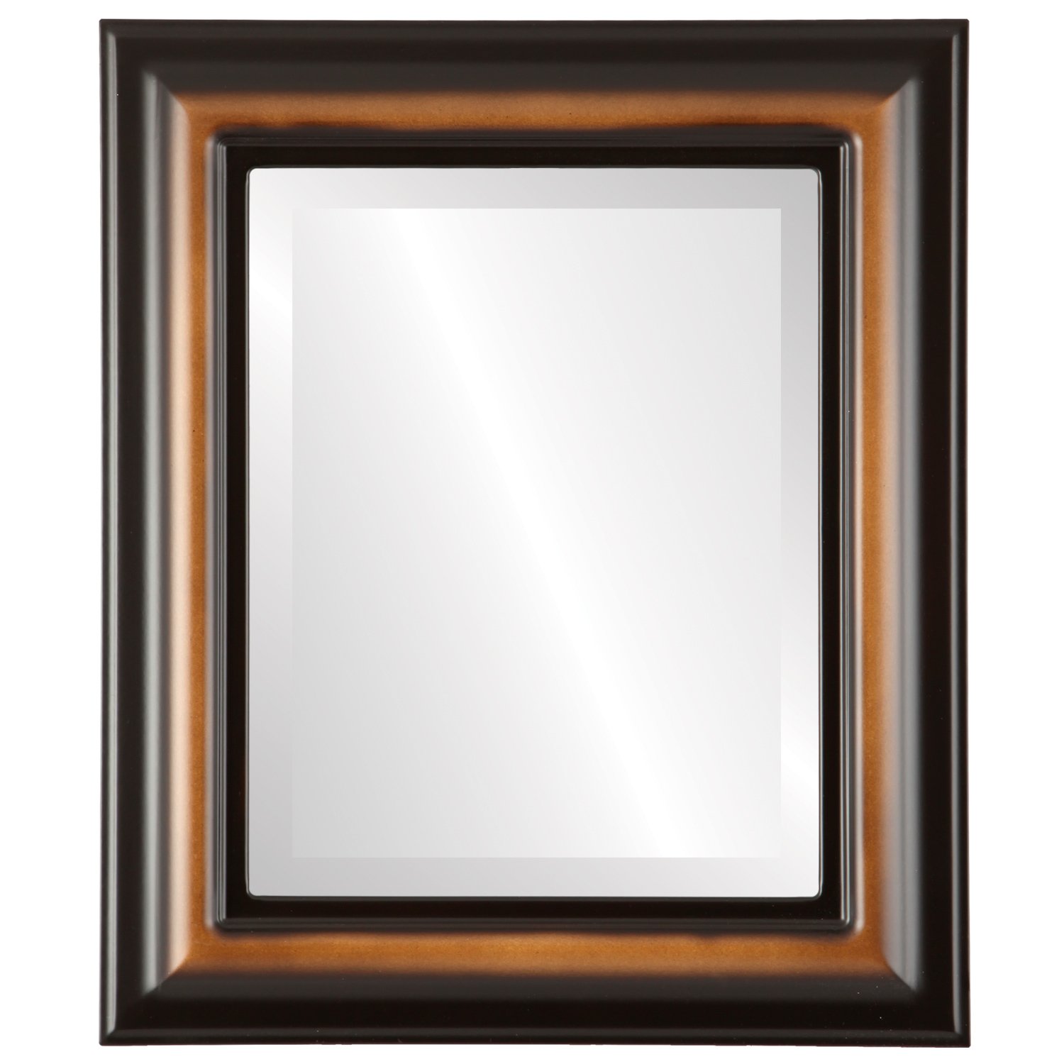Ovalcrest Lancaster Style Walnut Rectangle Beveled Wall Mirror - 25x35 Inches - Elegant Home Decor for Living Room, Bedroom & Entryway