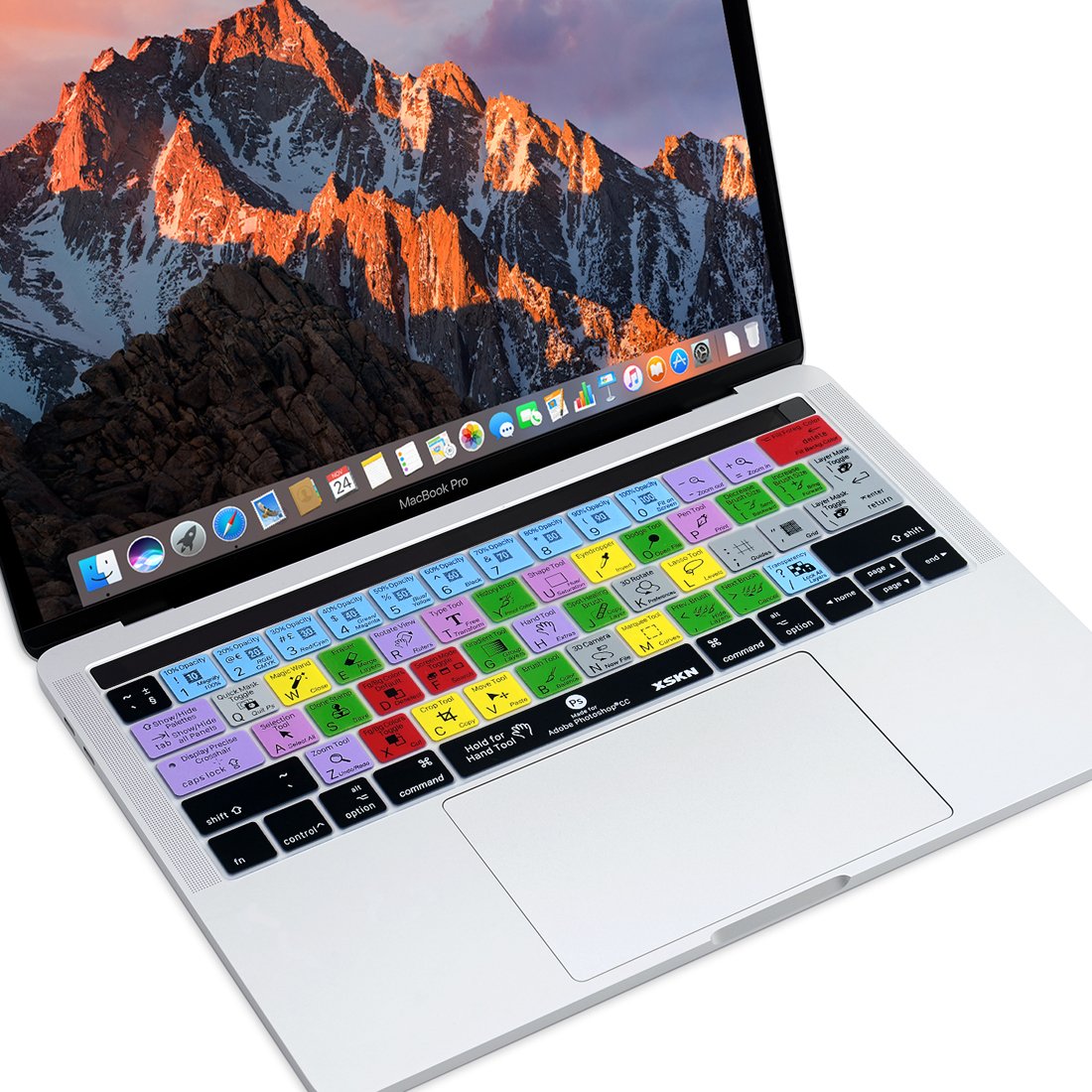 XSKN Shortcut Keyboard Skin Cover for MacBook Pro 13