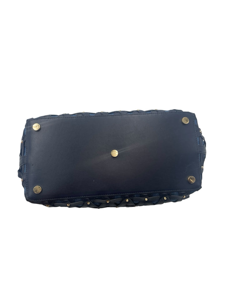 Michael Kors Raven Denim & Leather Shoulder Bag for Women - Stylish Crossbody Purse for Work, Travel & Everyday Use