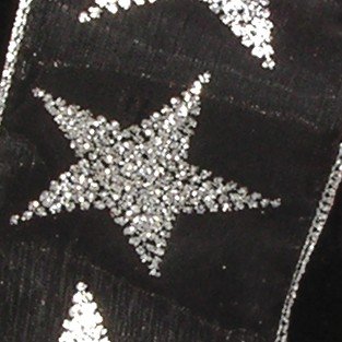Metallic Sheer Black & Silver Sparkling Stars Wired Craft Ribbon - 2.5 Inch x 40 Yards for Gift Wrapping, Party Decorations, DIY Crafts and Scrapbooking
