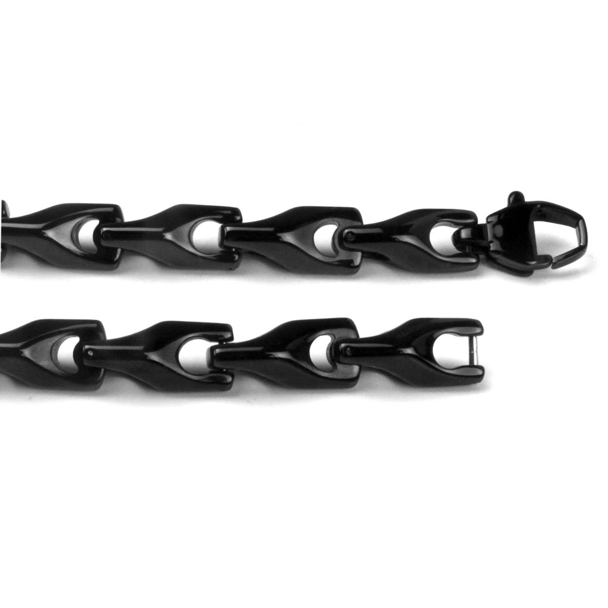 Black Tungsten Carbide Men's Wheat Link Necklace Chain - Durable & Stylish Jewelry for Gifts, Weddings & Everyday Wear
