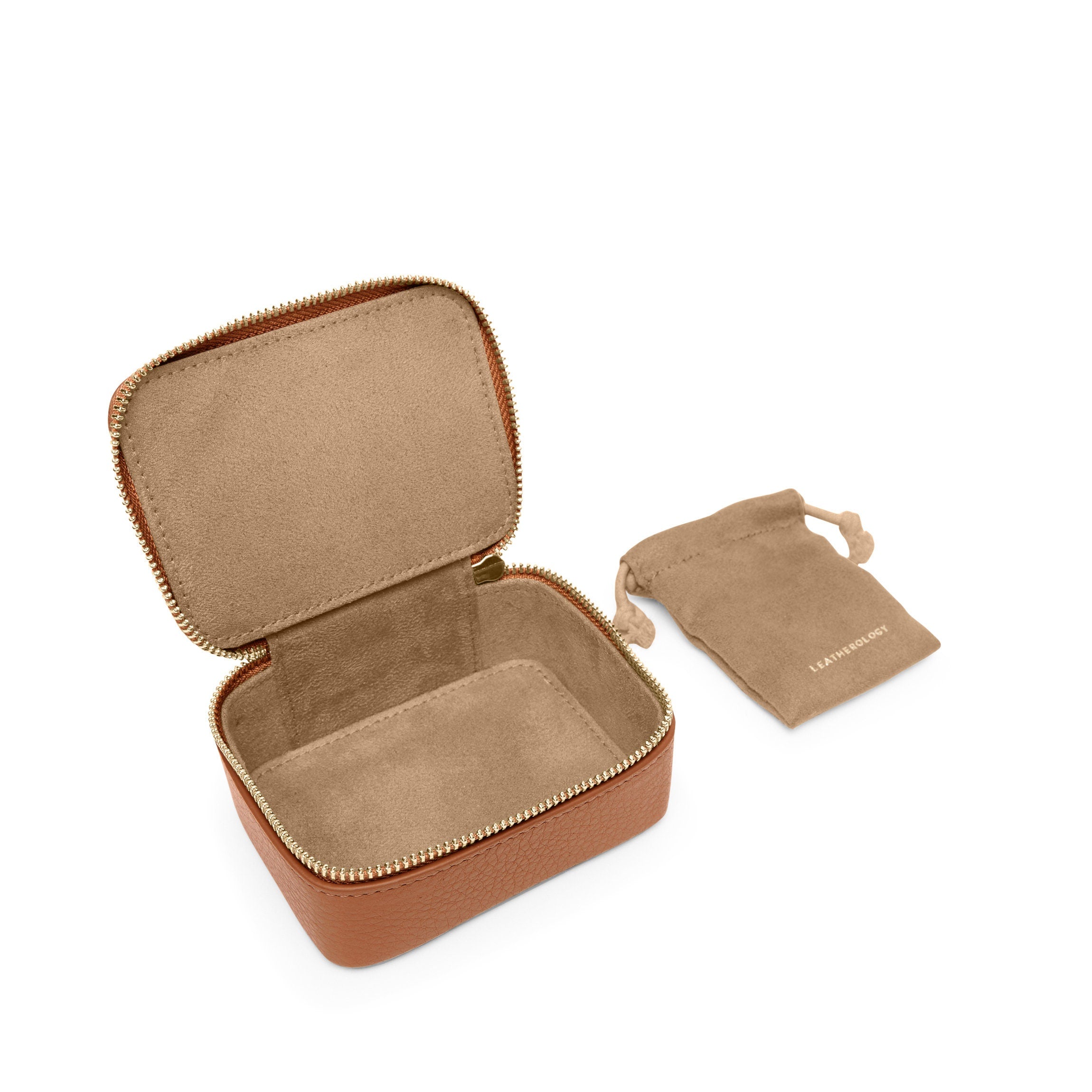 Premium Travel Watch Box in Cognac Leather - Luxury Watch Storage Case for Men & Women - Perfect for Travel, Business, and Gift Giving