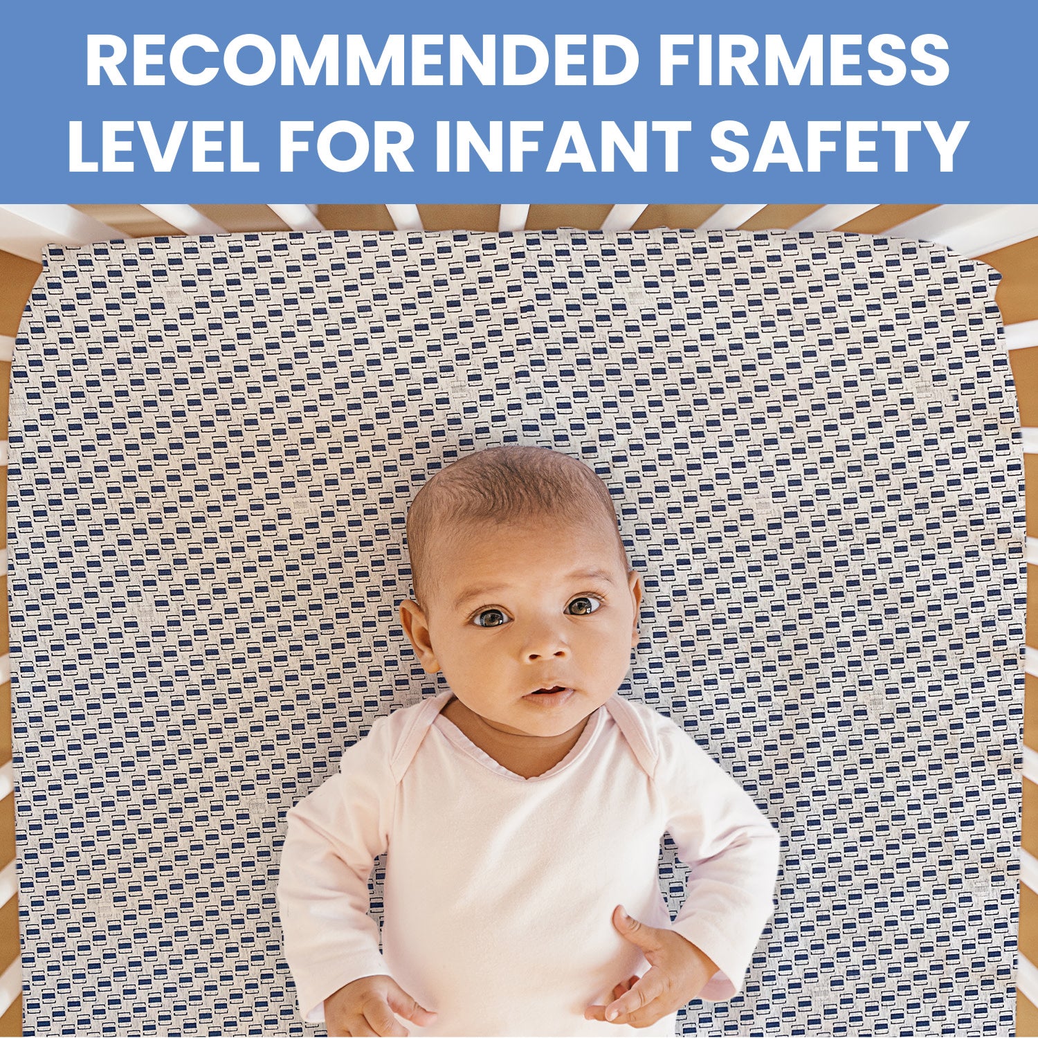 Radiant Sky Dual-Sided Baby Crib Mattress & Toddler Mattress - Waterproof, Hypoallergenic for Safe Infant Sleep | Nursery & Daycare Essentials