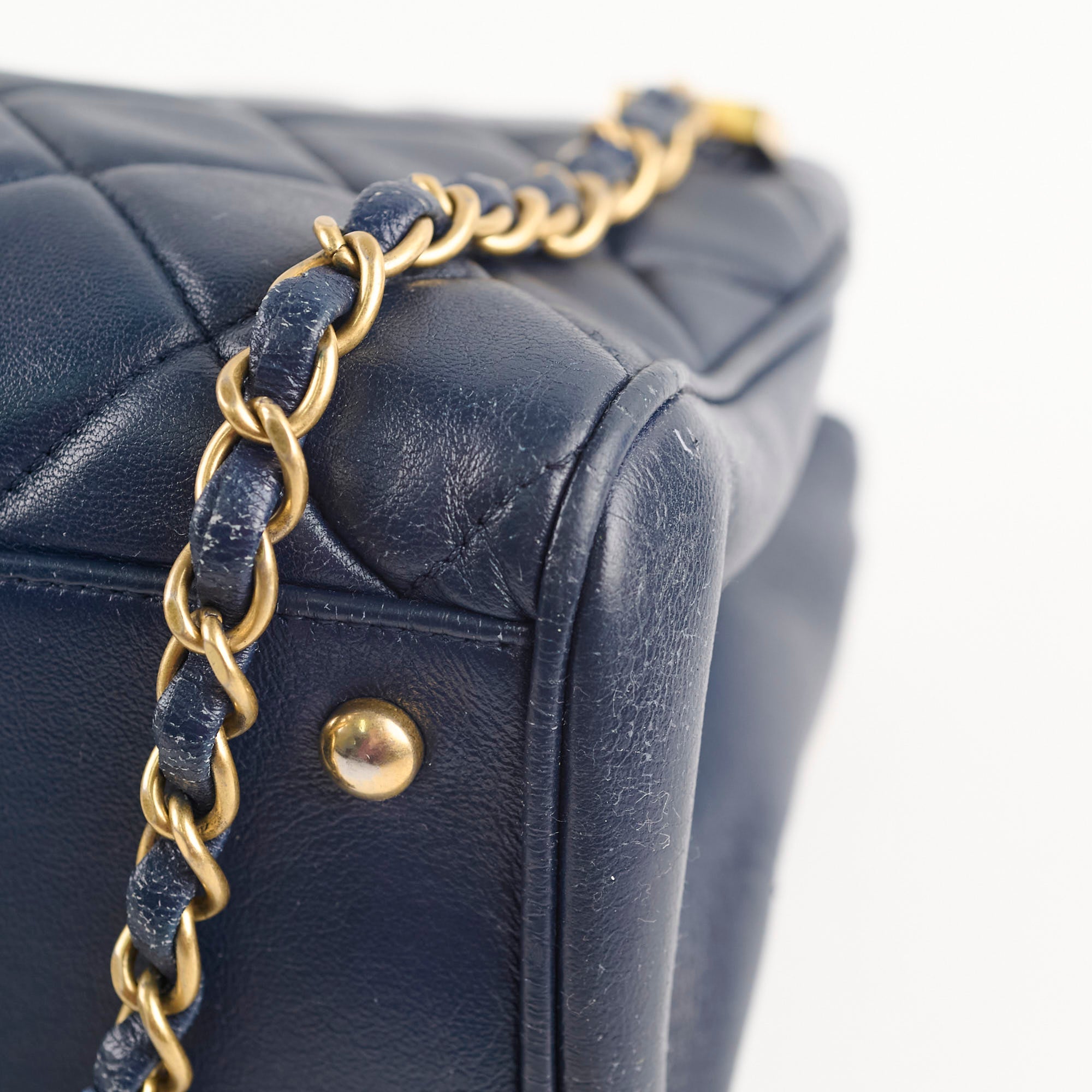 Chanel Navy Blue Seasonal Shoulder Bag for Women | Luxury Designer Handbag for Casual Outings, Parties & Travel | Fashionable Crossbody Purse with Adjustable Strap