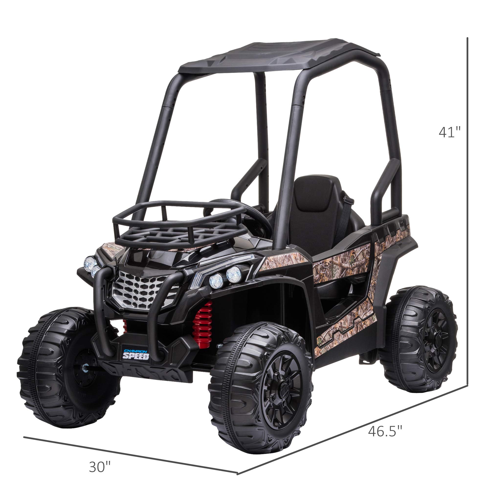 12V Kids Electric UTV Ride-On Car - Battery Powered Toy Vehicle with Music, Lights, MP3/USB, Suspension & Parent Remote Control - Off-Road Adventure Gift for Boys & Girls (Camo) - Perfect for Backyard Play, Birthday Presents & Outdoor Family Fun
