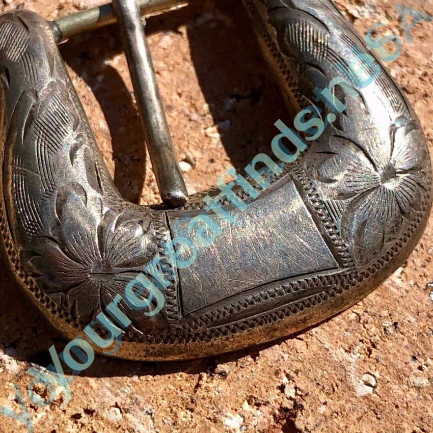 Vintage 1940 Sterling Silver Ranger Buckle - Authentic Western Style Belt Accessory for Cowboy Boots & Jeans | Perfect for Rodeo, Country Music Festivals & Western Fashion