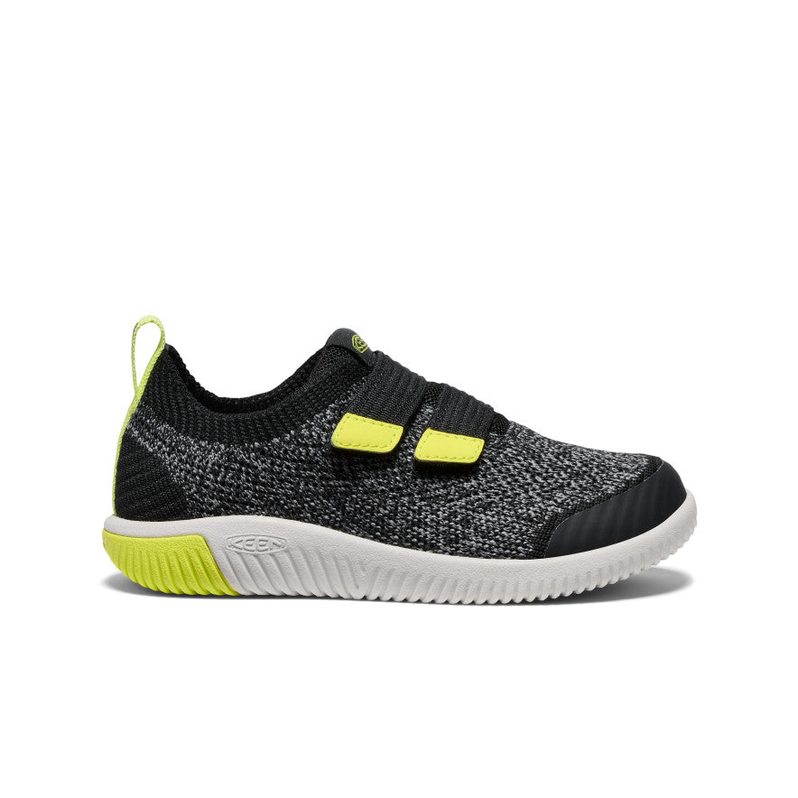 KNX Knit Double Strap Sandals for Toddlers & Little Kids - Black/Evening Primrose | Comfortable & Stylish Summer Shoes for Playtime, Beach & Outdoor Adventures