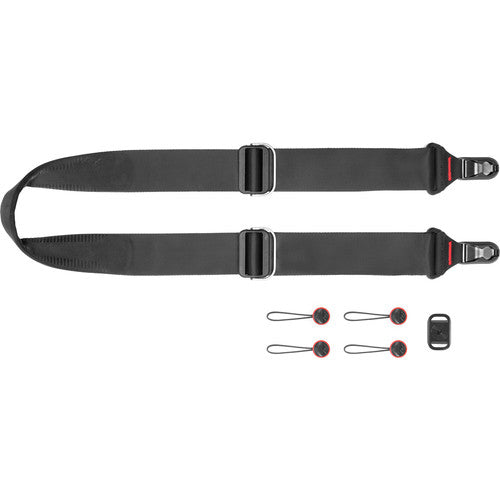 Peak Design Slide Camera Strap (Black) - Adjustable & Comfortable SLR/DSLR Neck Strap for Photographers - Perfect for Travel, Hiking & Outdoor Photography