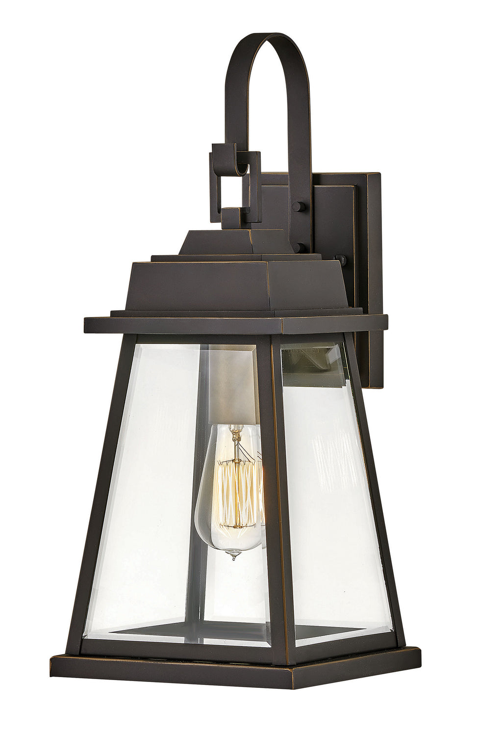 Bainbridge LED Outdoor Lantern - Oil Rubbed Bronze Finish - Weatherproof Wall Light for Porch, Patio & Garden - Energy Efficient Solar Powered Exterior Lighting