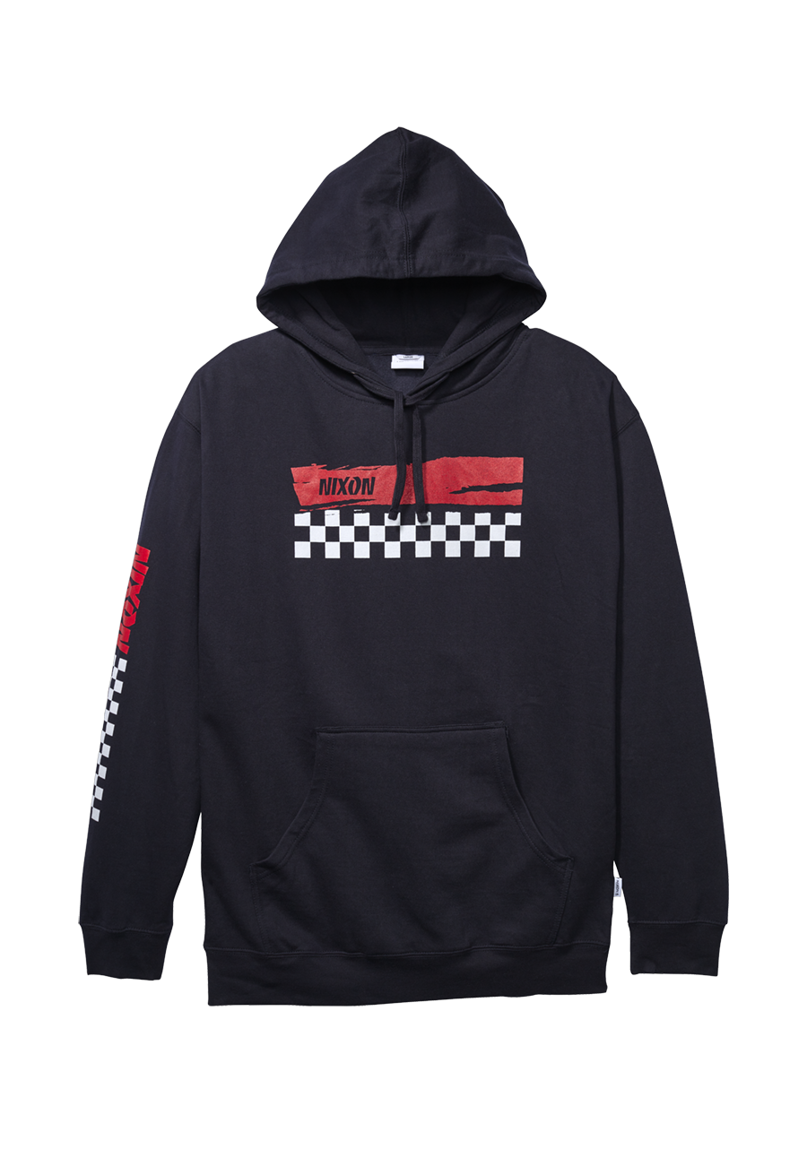 Circuit Hoodie for Men & Women - Navy & Red Color Block Design - Comfortable Streetwear for Casual Outings & Urban Fashion