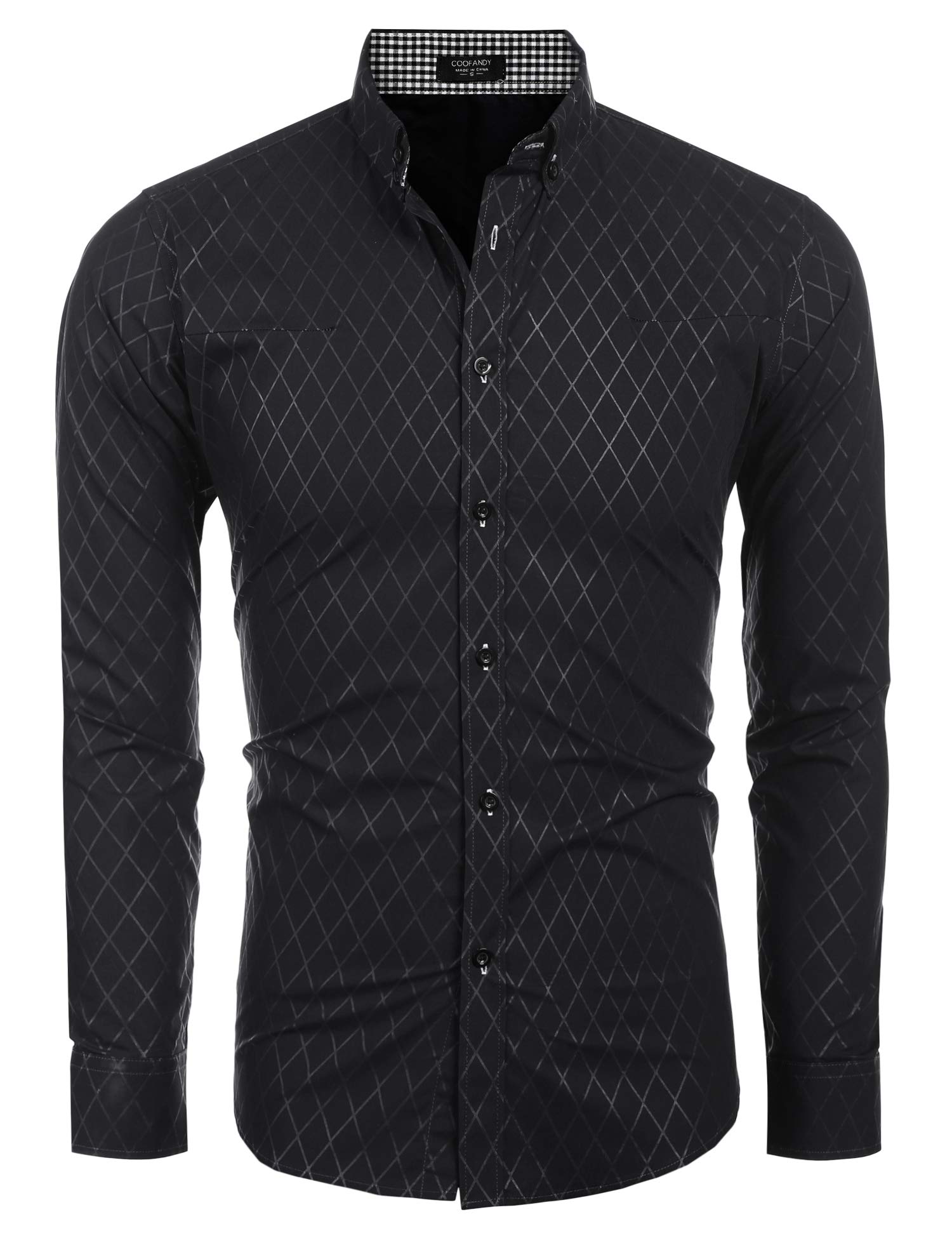 COOFANDY Men's Slim Fit Long Sleeve Dress Shirt - Button Down Office Shirt for Business Casual & Formal Wear - Perfect for Work, Interviews, and Special Occasions