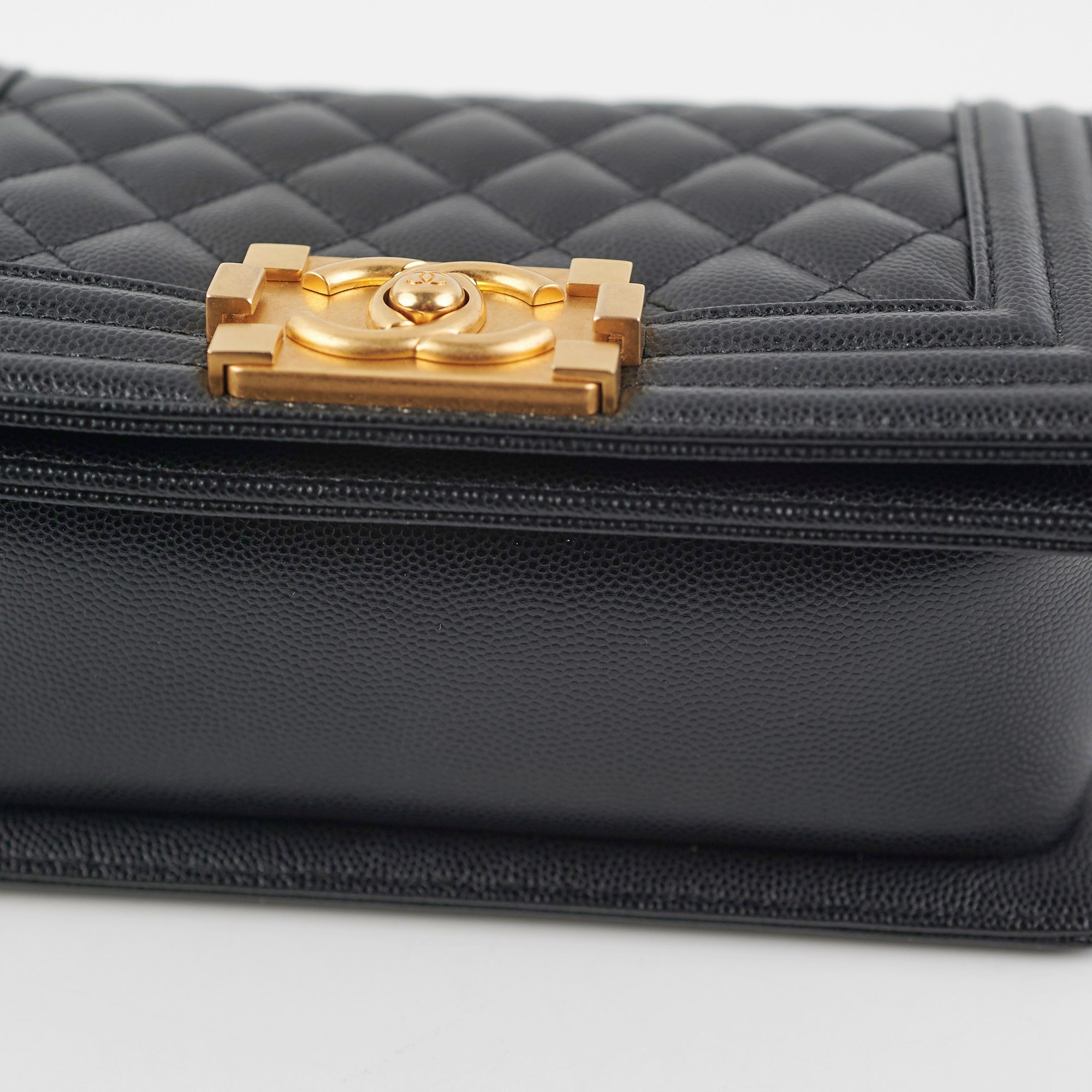 Chanel Caviar Small Boy Black Bag with Microchip - Luxury Designer Handbag for Women | Perfect for Parties, Date Nights & Special Occasions