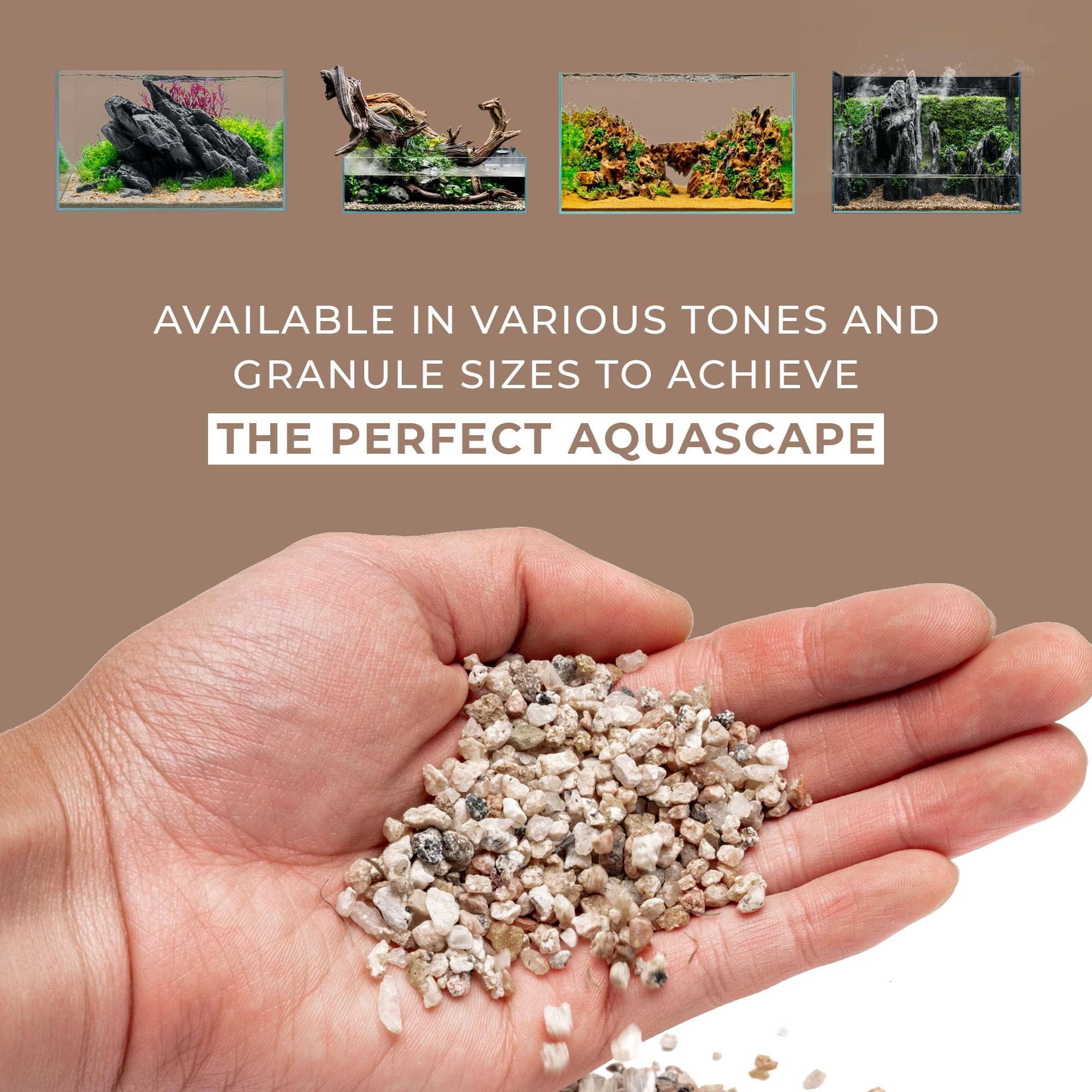 Ultum Nature Systems Controsand Monterey Aquarium Gravel (8L) - Natural Small Pebbles for Fish Tank & Planted Aquarium - Premium Substrate & Decorative Rocks - Perfect for Freshwater & Saltwater Tanks - Ideal for Betta Fish, Shrimp & Aquatic Plants Habitat