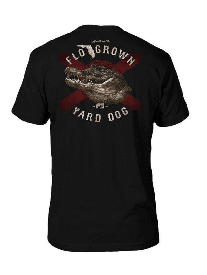 FloGrown FGM 1415 Men's Yard Dog T-Shirt - Black | Comfortable Cotton Tee for Outdoor Work, Gardening & Casual Wear