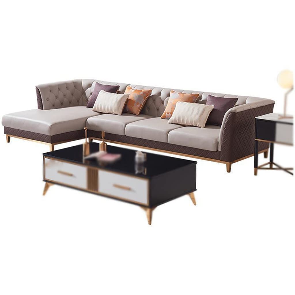 Antique Imported Leather 3-Seater Recliner Sofa Bed - Convertible Full-Size Sleeper Sofa for Living Room, Guest Room & Home Theater - Classic Brown Leather Sectional Furniture with Ottoman
